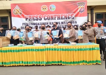 Polres Cilegon Amankan 13,8 Kilogram Sabu-sabu Diduga dari China