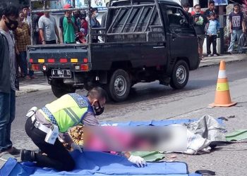 Kecelakaan di Warnasari, Suami Istri Terlindas Truk