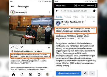 Postingan IG Pemkot Cilegon dan FB Helldy: DPR Jadi Dewan Pimpinan Rakyat
