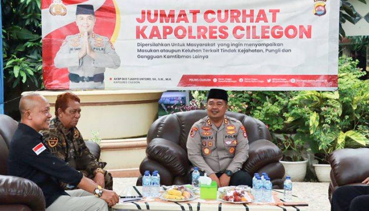 Kapolres Cilegon Dicurhati Masalah Banjir dan Proyek