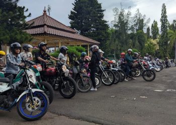 Puluhan Motor Custom Meriahkan Agenda Sunmori di Cilegon